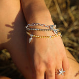 Cowrie Shell on Chunky Chain Bracelet
