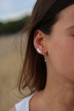 Hoop Earrings with Tiny Star