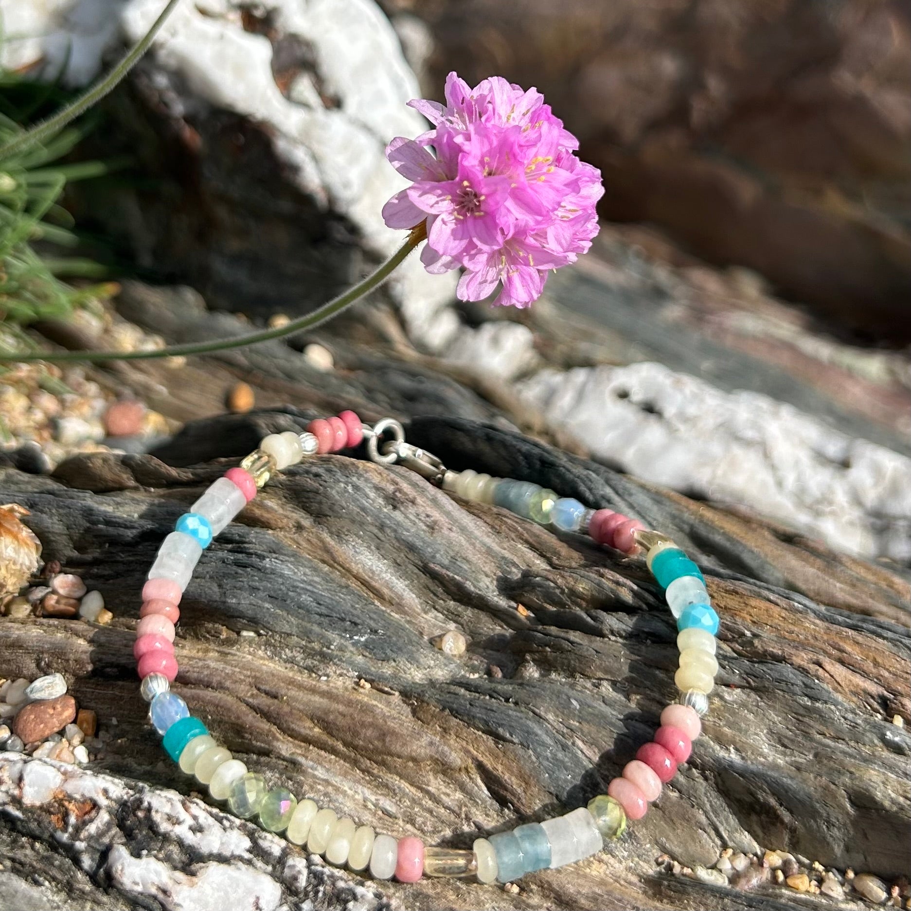 Rockpool Inspired Semi Precious Gemstone Bracelet (Beaded)