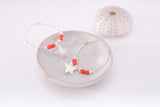 Silver Hoop Earrings with Silver Star