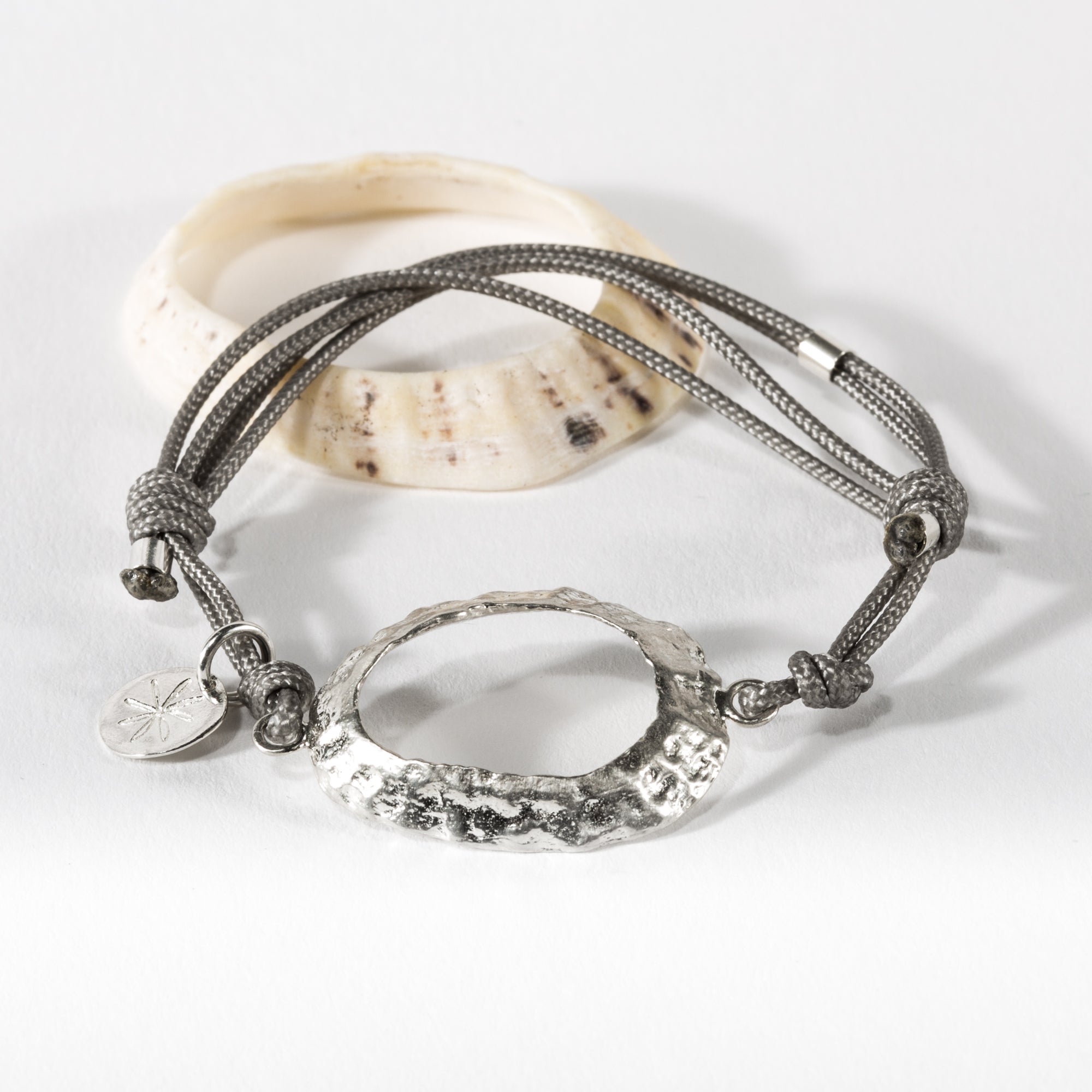 Slapton Sands Limpet Shell Bracelet (Silk Cord)