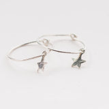 Hoop Earrings with Tiny Star