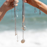 Scallop Shell Silk Necklace