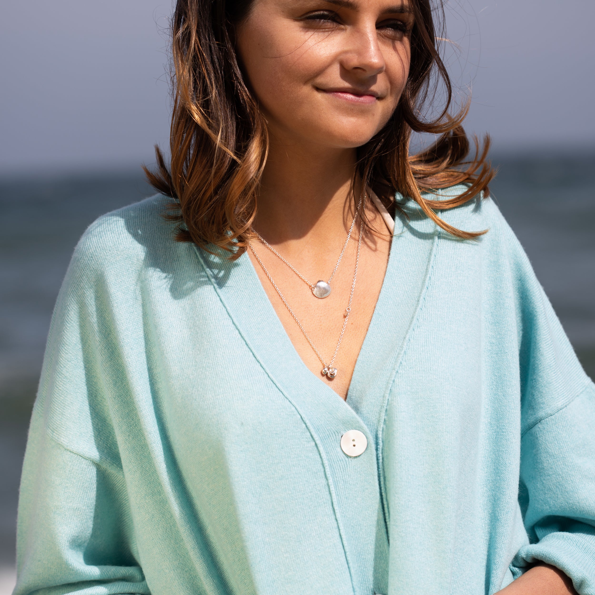 Bantham Scallop Shell T-Bar Necklace