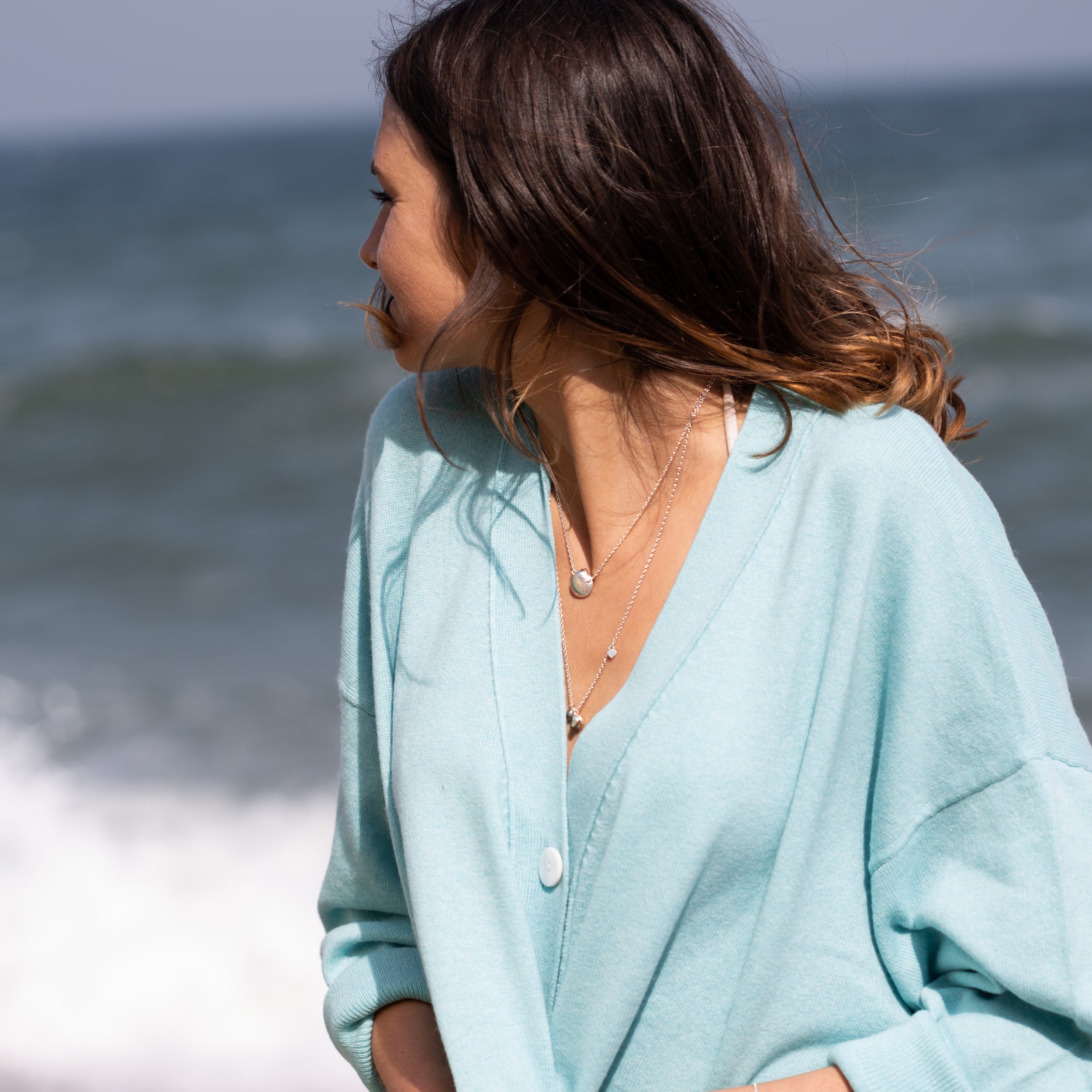 Bantham Scallop Shell T-Bar Necklace