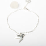 Hummingbird on Fine Chain Bracelet