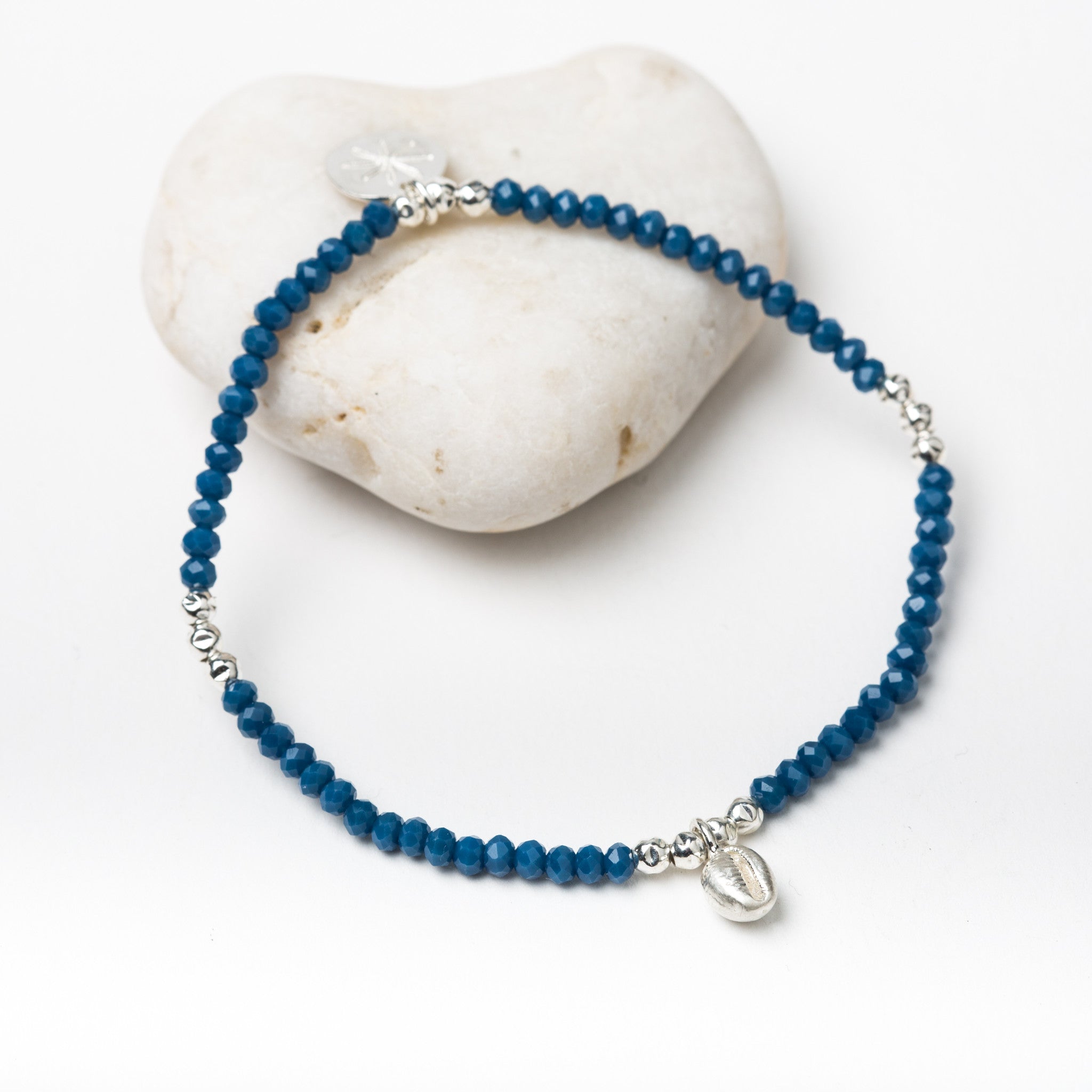 Small Salcombe Sea Shell Bracelet (Gemstone Beads)