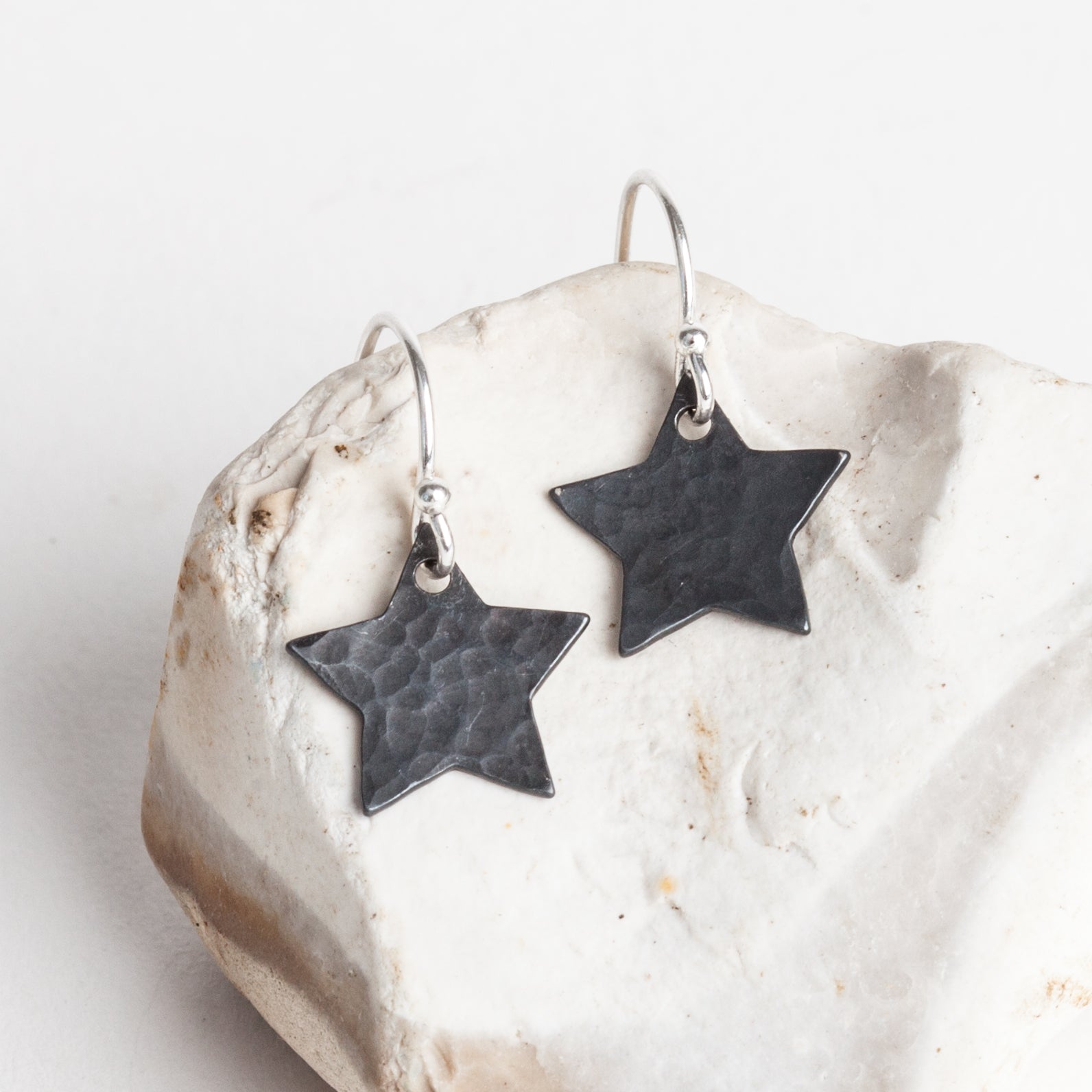 Celestial Star Drop Earrings (Silver Hook)