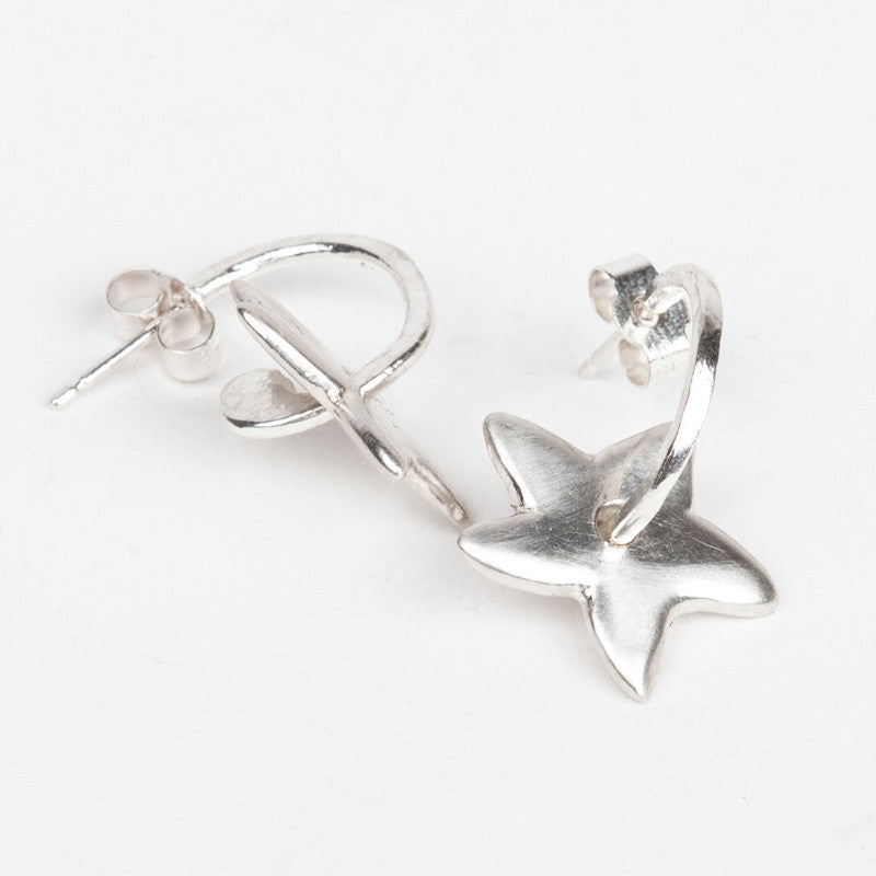 Stylised Torcross Starfish Hoop Earrings