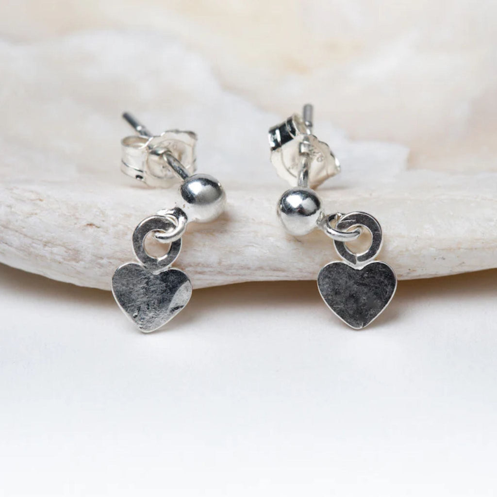 silver heart jewellery collection by Helen Butler Designs inspired by love, the South Devon coast and nature