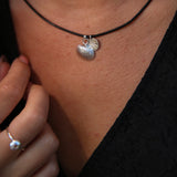 Scallop Shell on Leather Choker