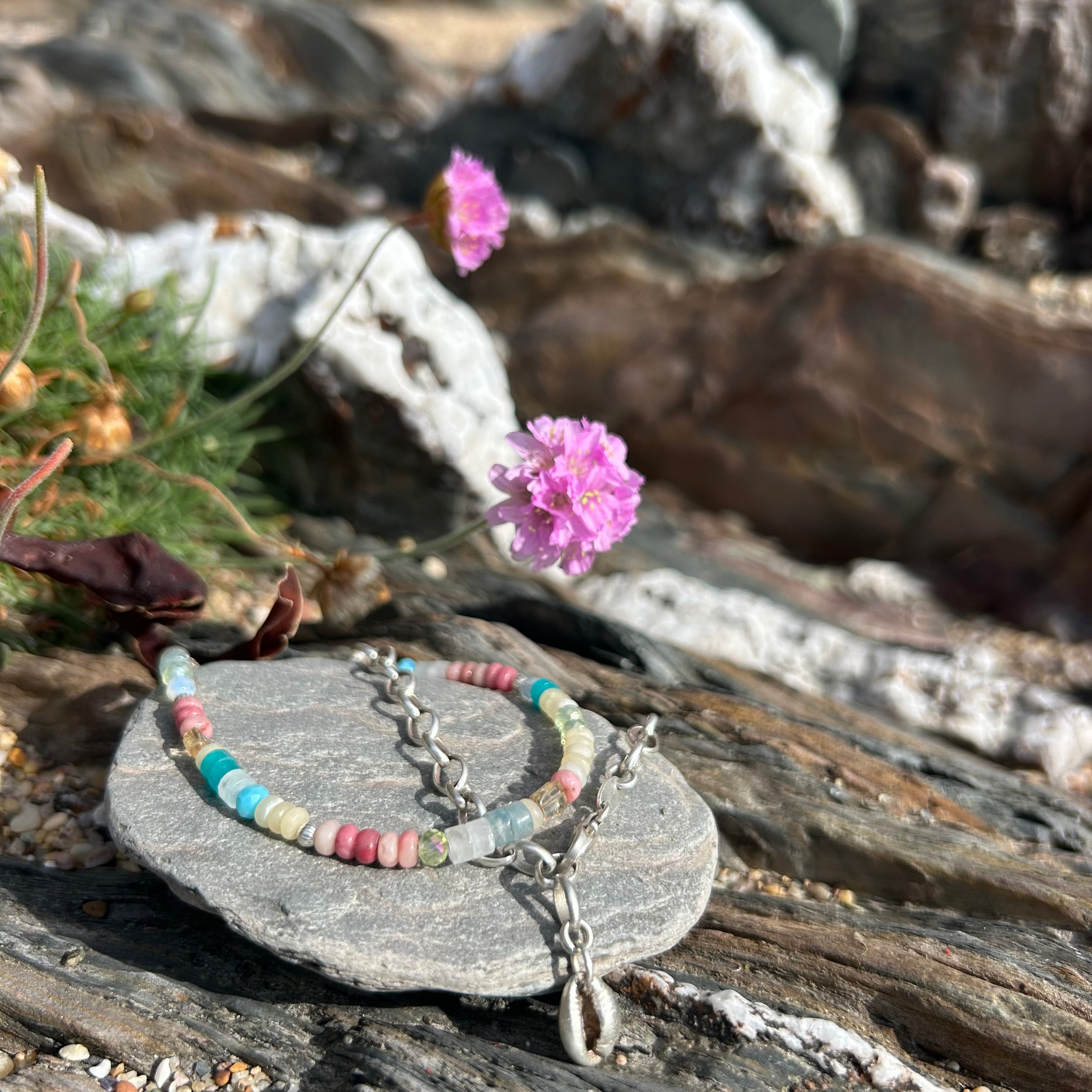 Rockpool Inspired Semi Precious Gemstone Bracelet (Beaded)