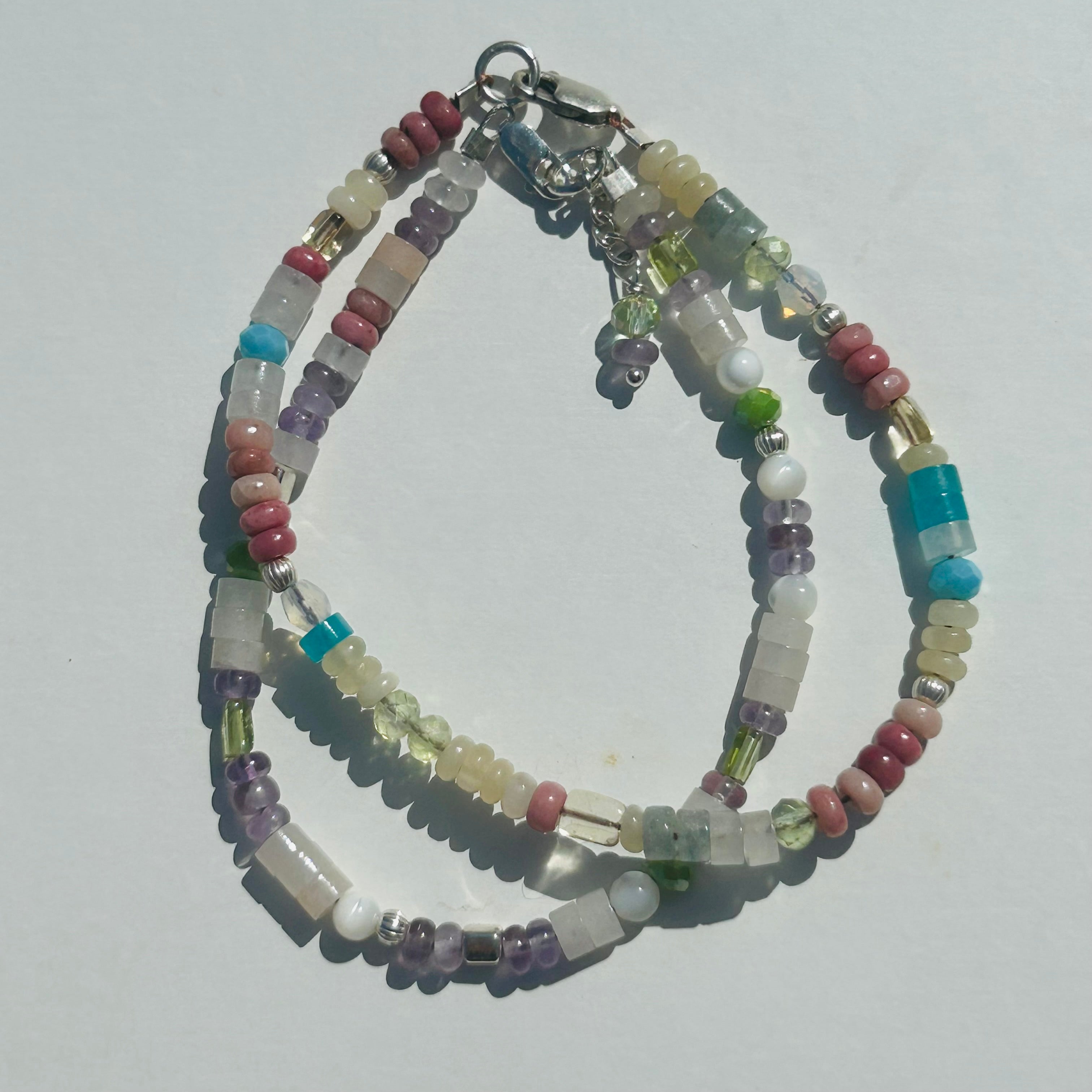 Rockpool Inspired Semi Precious Gemstone Bracelet (Beaded)