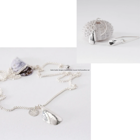 Mattiscombe Mussel Shell Necklace & Earrings Set