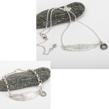 South Hams silver feather necklace and bracelet jewellery set by Helen Butler Designs