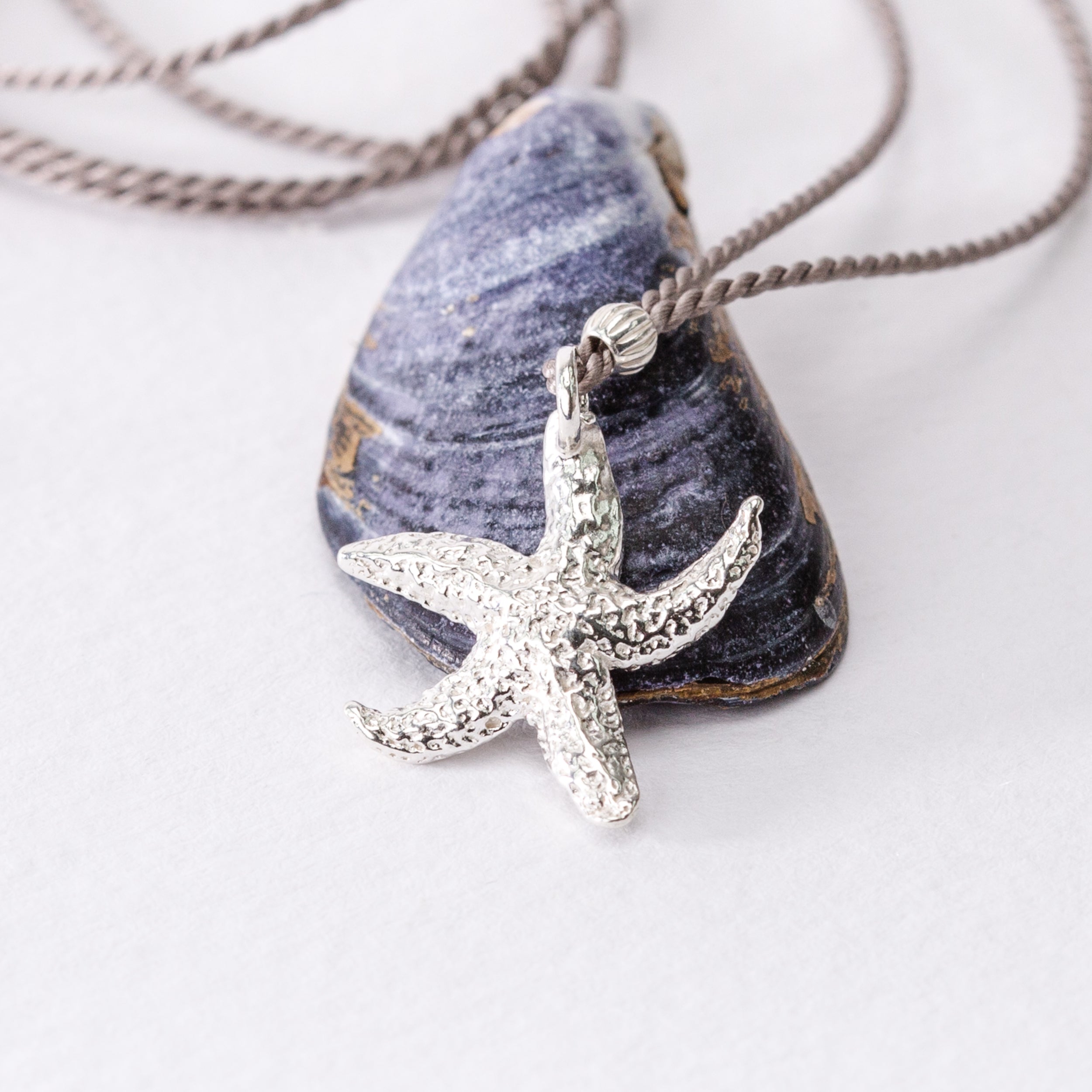 Textured Torcross Starfish Necklace & Earrings Set