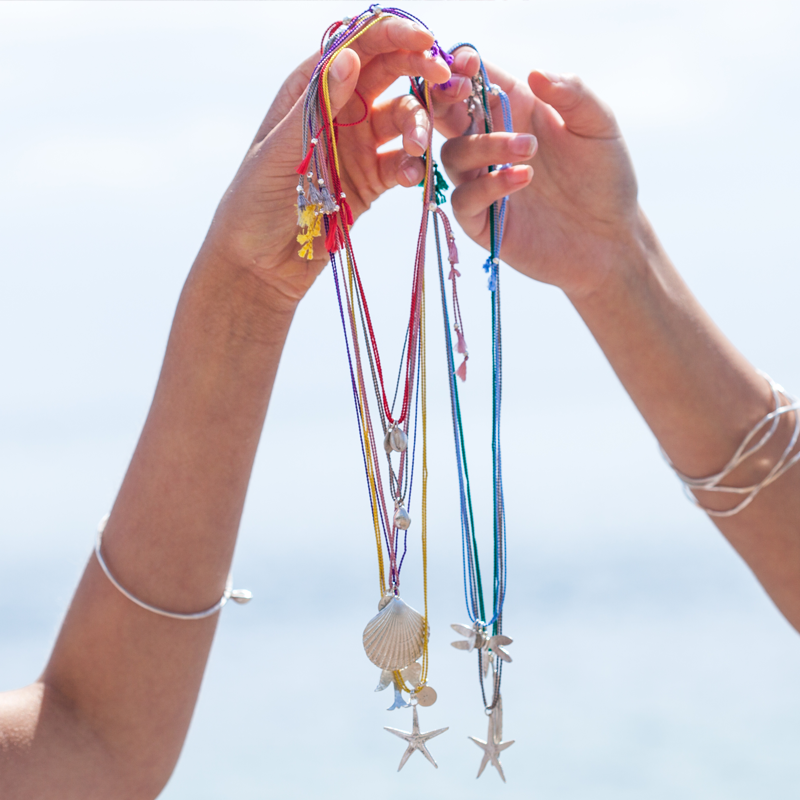 Classic Torcross Starfish Pendant Necklace (Silk Cord)