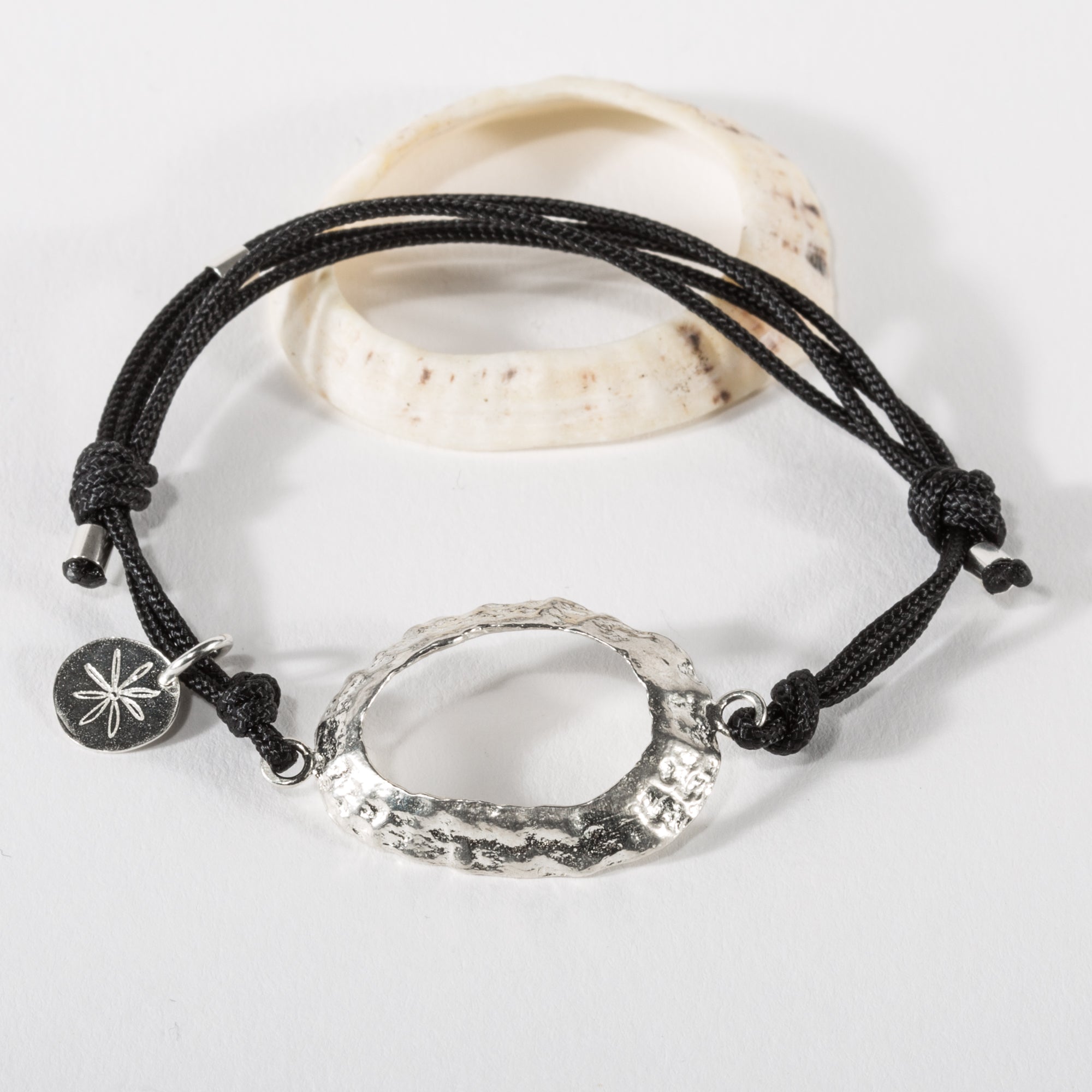 Slapton Sands Limpet Shell Bracelet (Silk Cord)