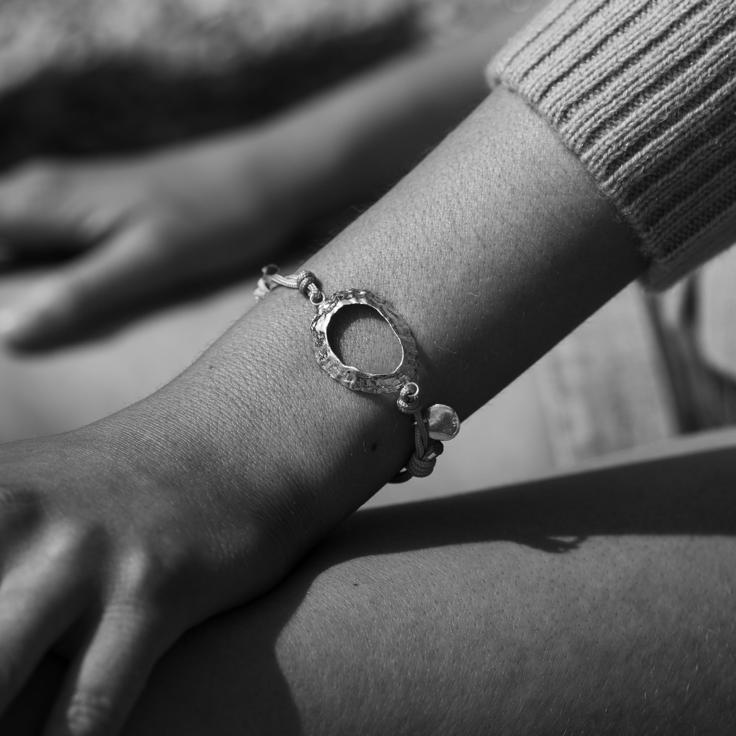 Slapton Sands Limpet Shell Bracelet (Silk Cord)
