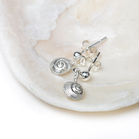 Salcombe Sea Shells Dangle Stud Earrings