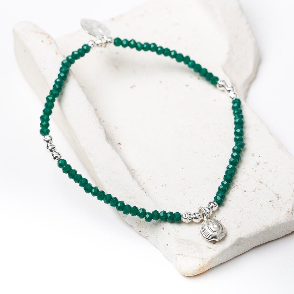 Salcombe Sea Shells on Faceted Stones Bracelet