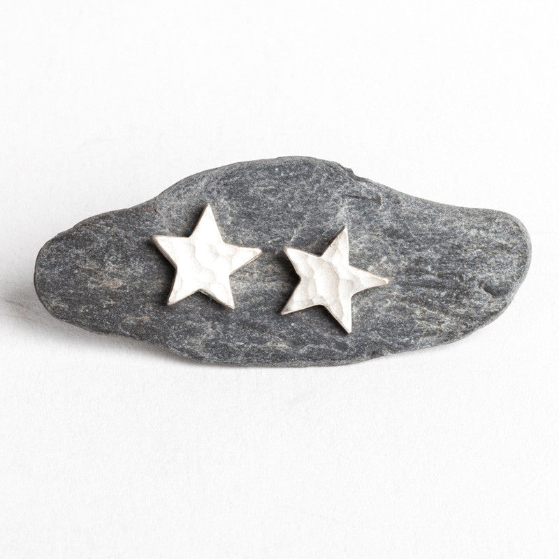 Celestial Star Silver Stud Earrings