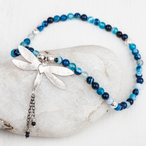 Dragonfly Heart Ankle Bracelet