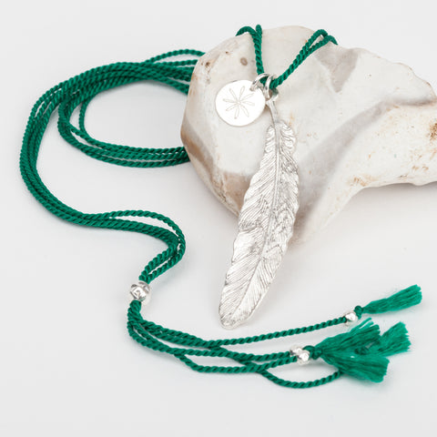 Feather Silk Necklace