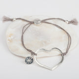 Open Heart Silk Bracelet