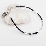 Silver Bar & Gemstone Bracelet