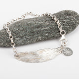 Feather Chunky Chain Bracelet