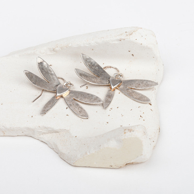 Dragonfly Heart Necklace & Earrings Set