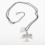 Devon Dove Heart Pendant Necklace (Fine Chain)