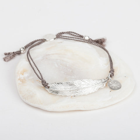 Feather & Silk Bracelet