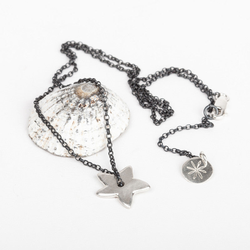 Stylised Torcross Starfish Pendant Necklace