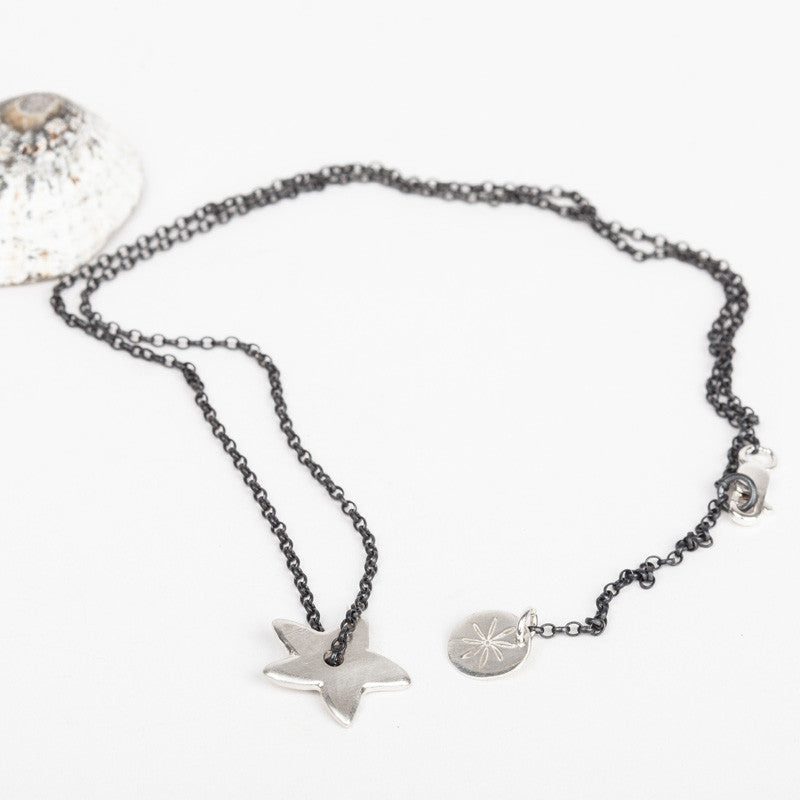 Stylised Torcross Starfish Pendant Necklace