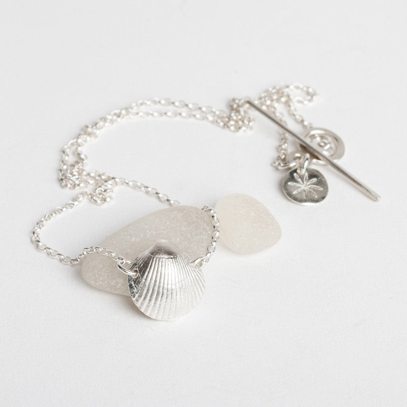 Bantham Scallop Shell T-Bar Necklace