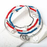 Salcombe Sea Shells on Faceted Stones Bracelet